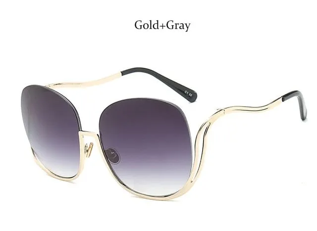 Half Frame Round Sunglasses