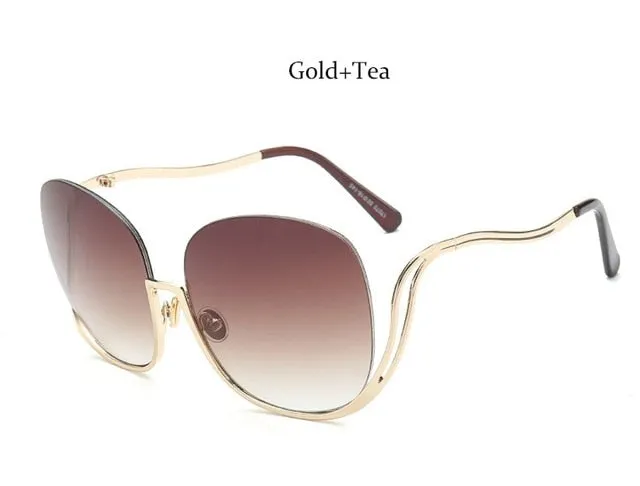 Half Frame Round Sunglasses