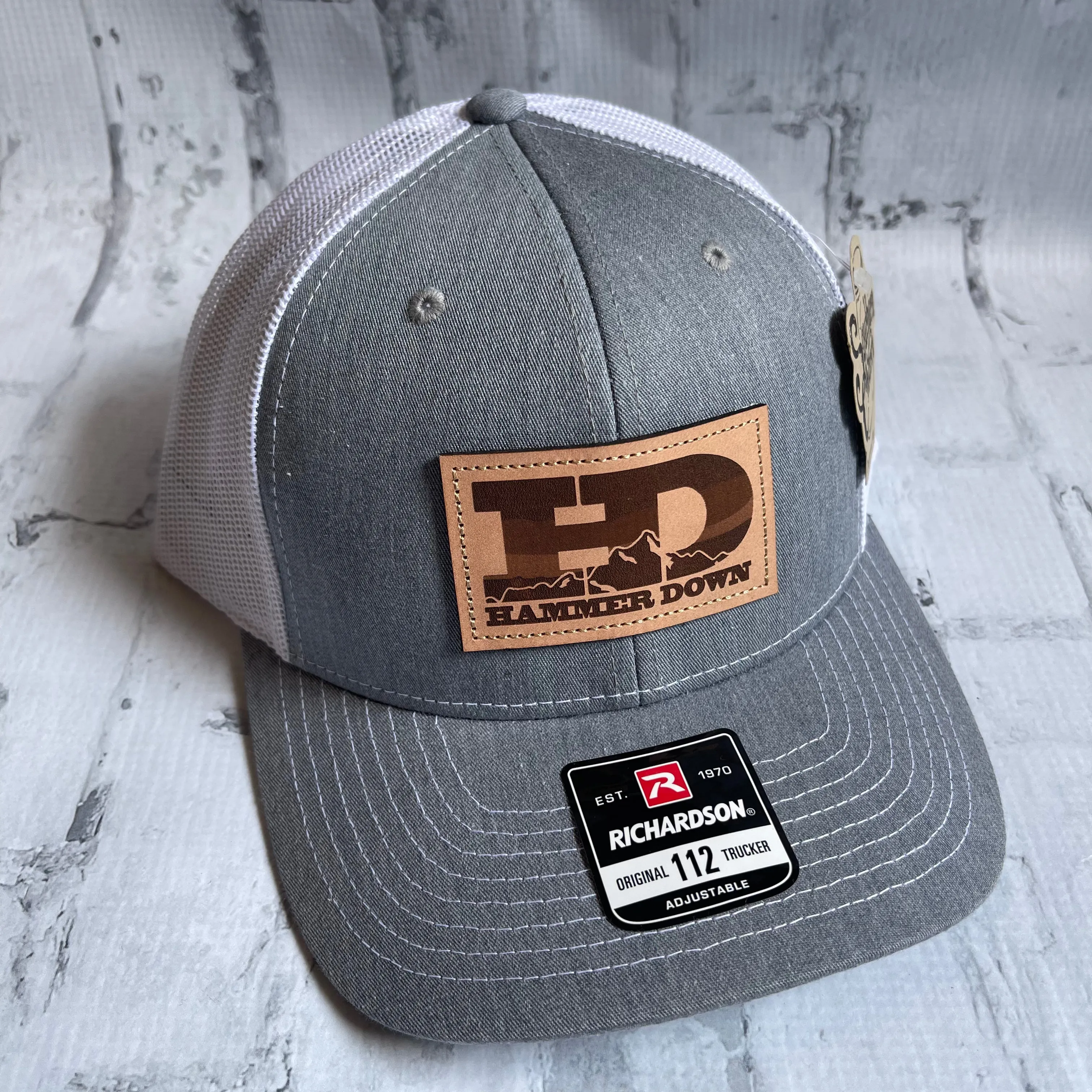 Hammer Down "HD Mountain" Hat - Heather Gray with Woven Patch