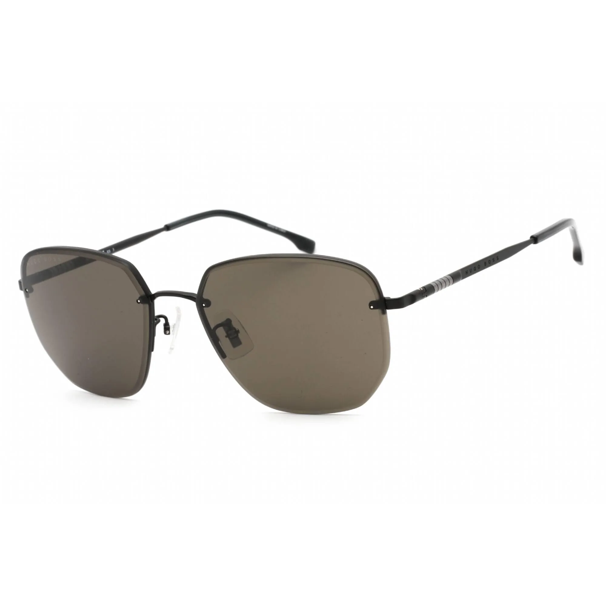 Hugo Boss Men's Sunglasses - Matte Black Rectangular Frame | BOSS 1344/F/SK 0003