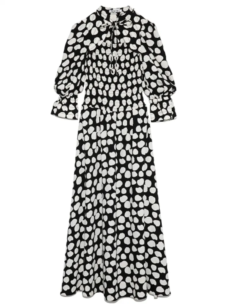 Joskaa Christmas Gift Kuzuwata 2024 Autumn Winter New Women Robes Japanese Temperament Sweet Vestidos Love Printed Drawstring Slim Waist Dresses