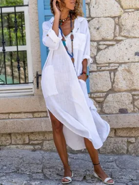 Katalina - Robes longues décontractées fendues