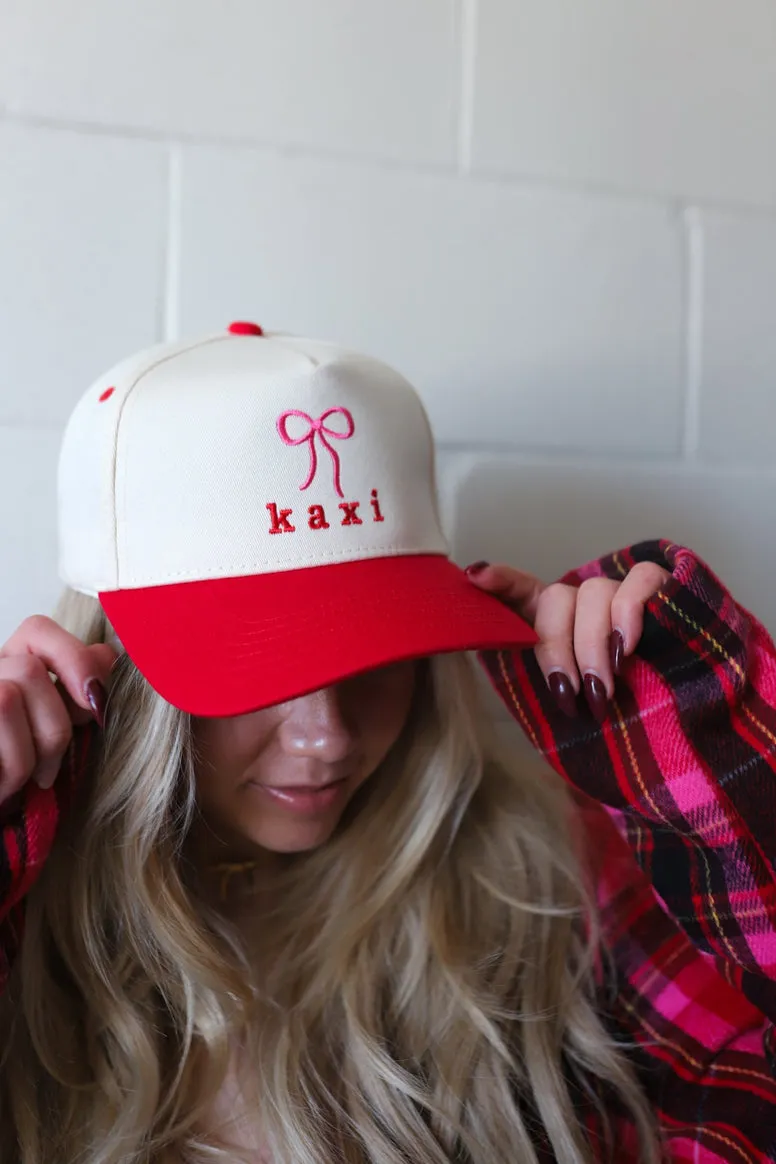 kaxi bow embroidered hat