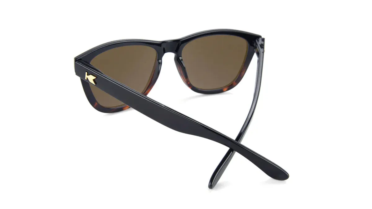 Knockaround Premiums: Glossy Black and Tortoise Shell Fade/Amber