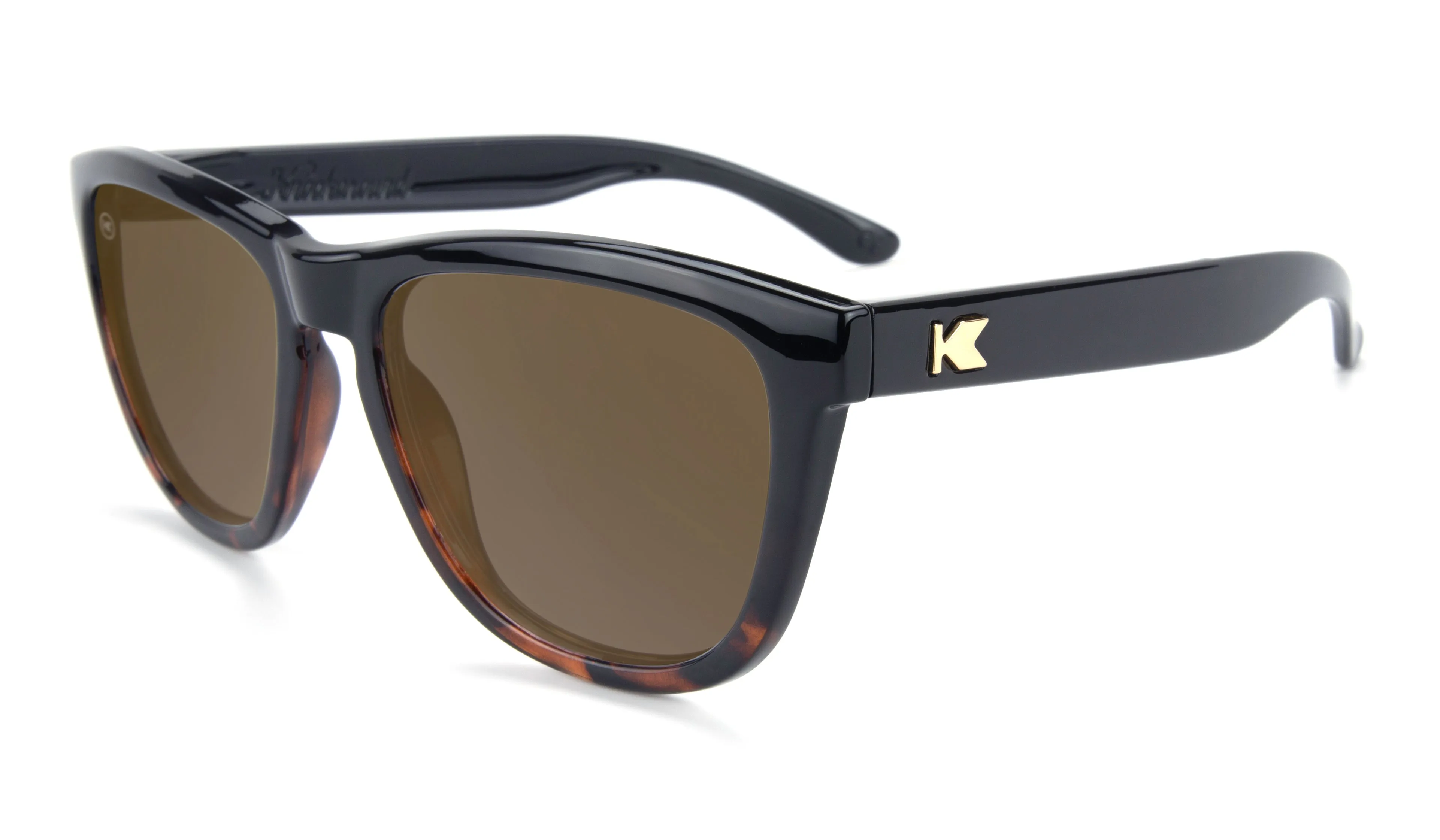 Knockaround Premiums: Glossy Black and Tortoise Shell Fade/Amber