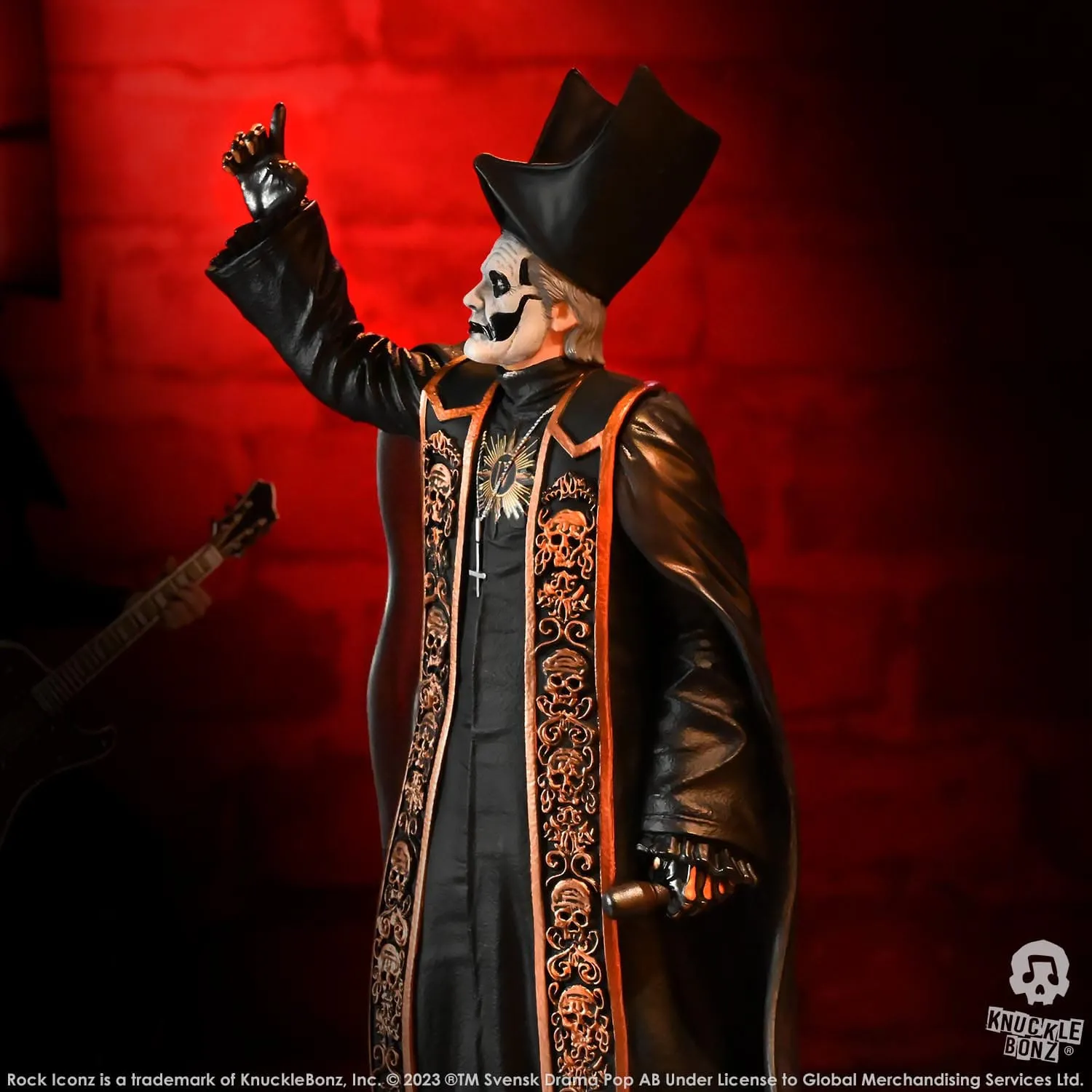 Knucklebonz Ghost Rock Iconz Papa Emeritus IV (Black Robes) Statue