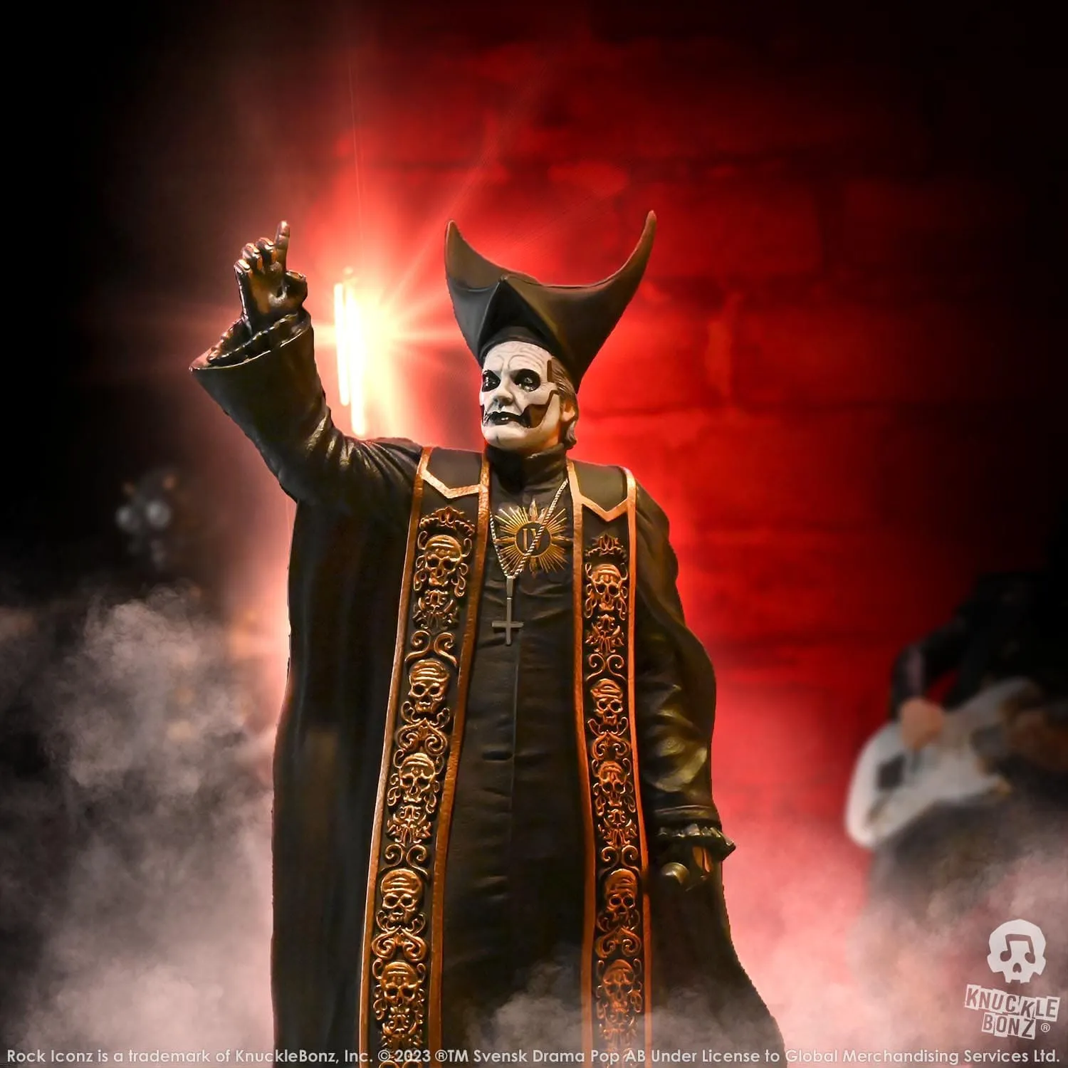 Knucklebonz Ghost Rock Iconz Papa Emeritus IV (Black Robes) Statue
