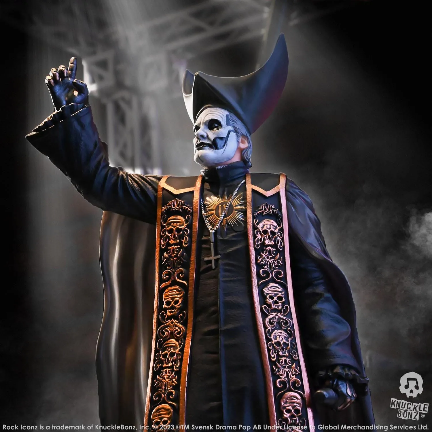 Knucklebonz Ghost Rock Iconz Papa Emeritus IV (Black Robes) Statue