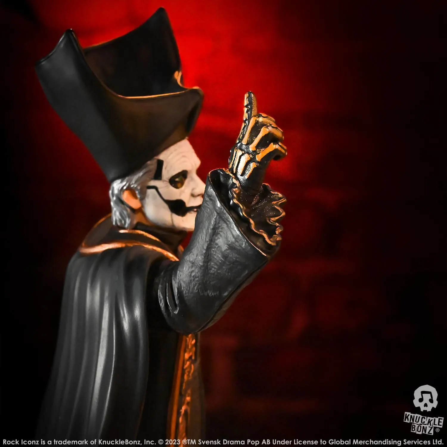 Knucklebonz Ghost Rock Iconz Papa Emeritus IV (Black Robes) Statue