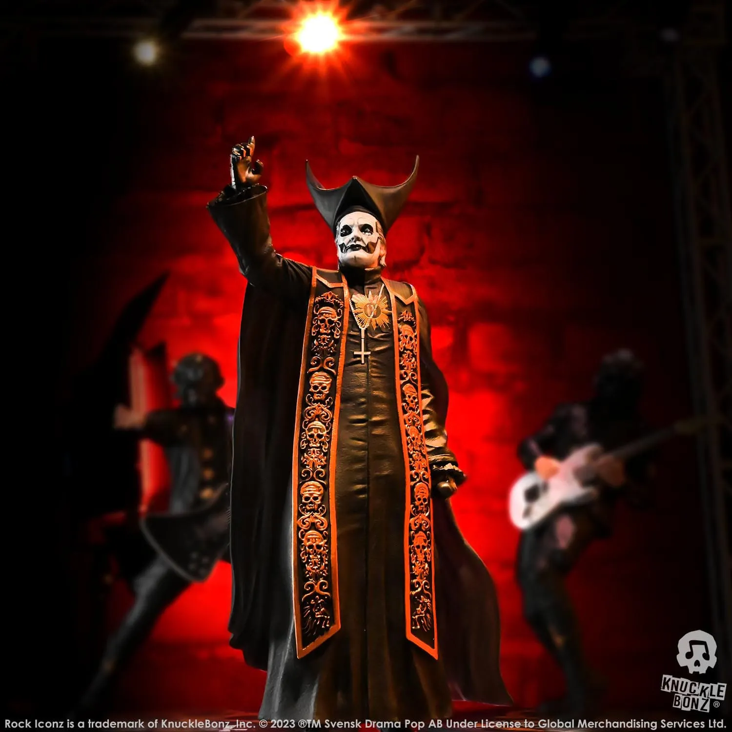Knucklebonz Ghost Rock Iconz Papa Emeritus IV (Black Robes) Statue