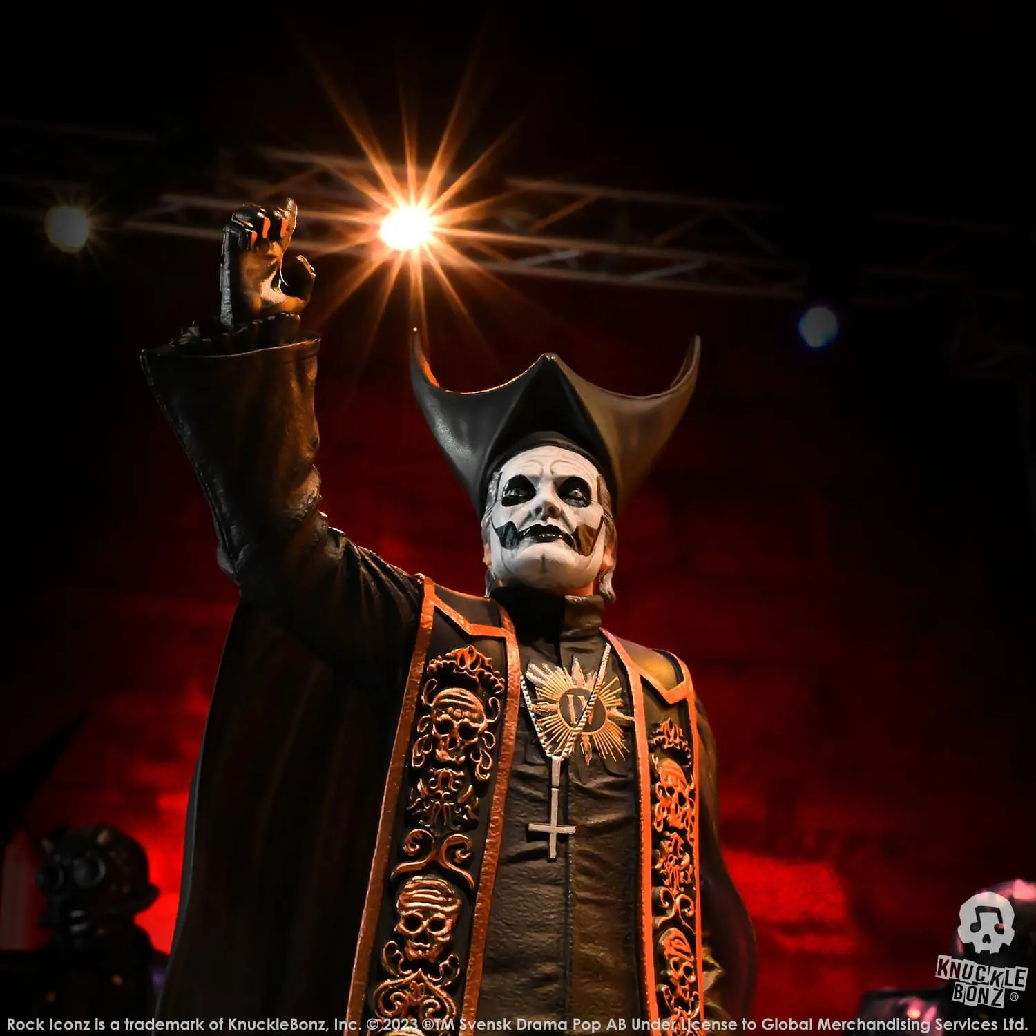 Knucklebonz Ghost Rock Iconz Papa Emeritus IV (Black Robes) Statue