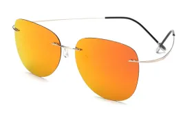 Lightweight Orange Aviator Sunglasses for Men - Classy Style  Comfort