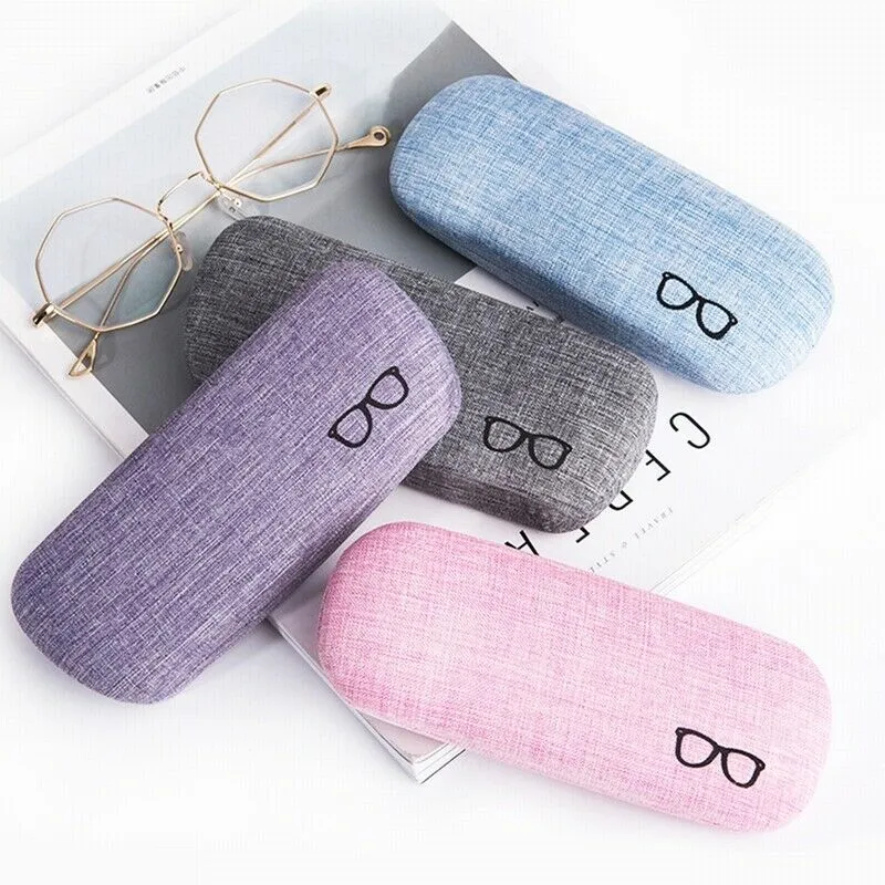 Linen Hard Shell Aqua Green Eyewear/Frame Glasses Case Holder