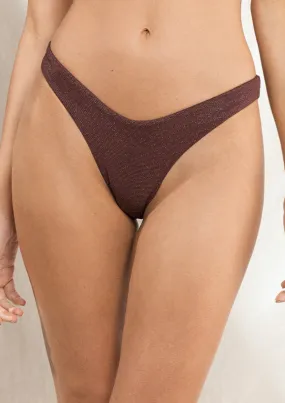 Maaji Sole Mio Splendour High Leg Bikini Bottom - Mocca