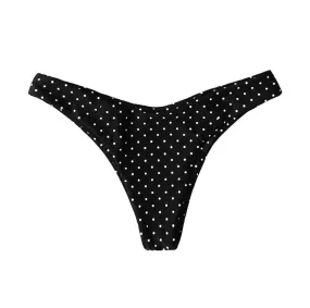 MALDIVES BIKINI BOTTOMS IN BLACK POLKA