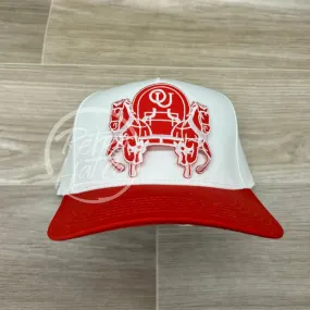 Oklahoma / OU Sooners Horses on 2-Tone White/Red Retro Hat