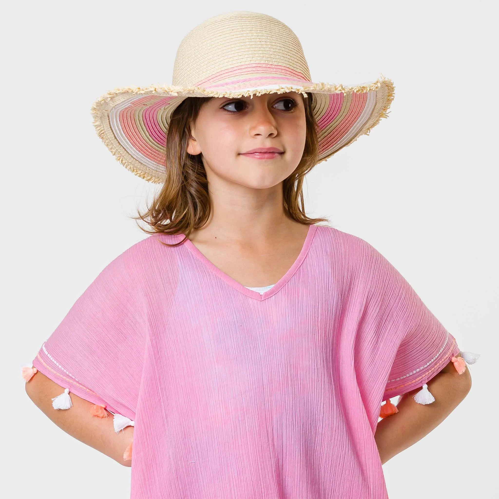 Peachy Striped Sunhat