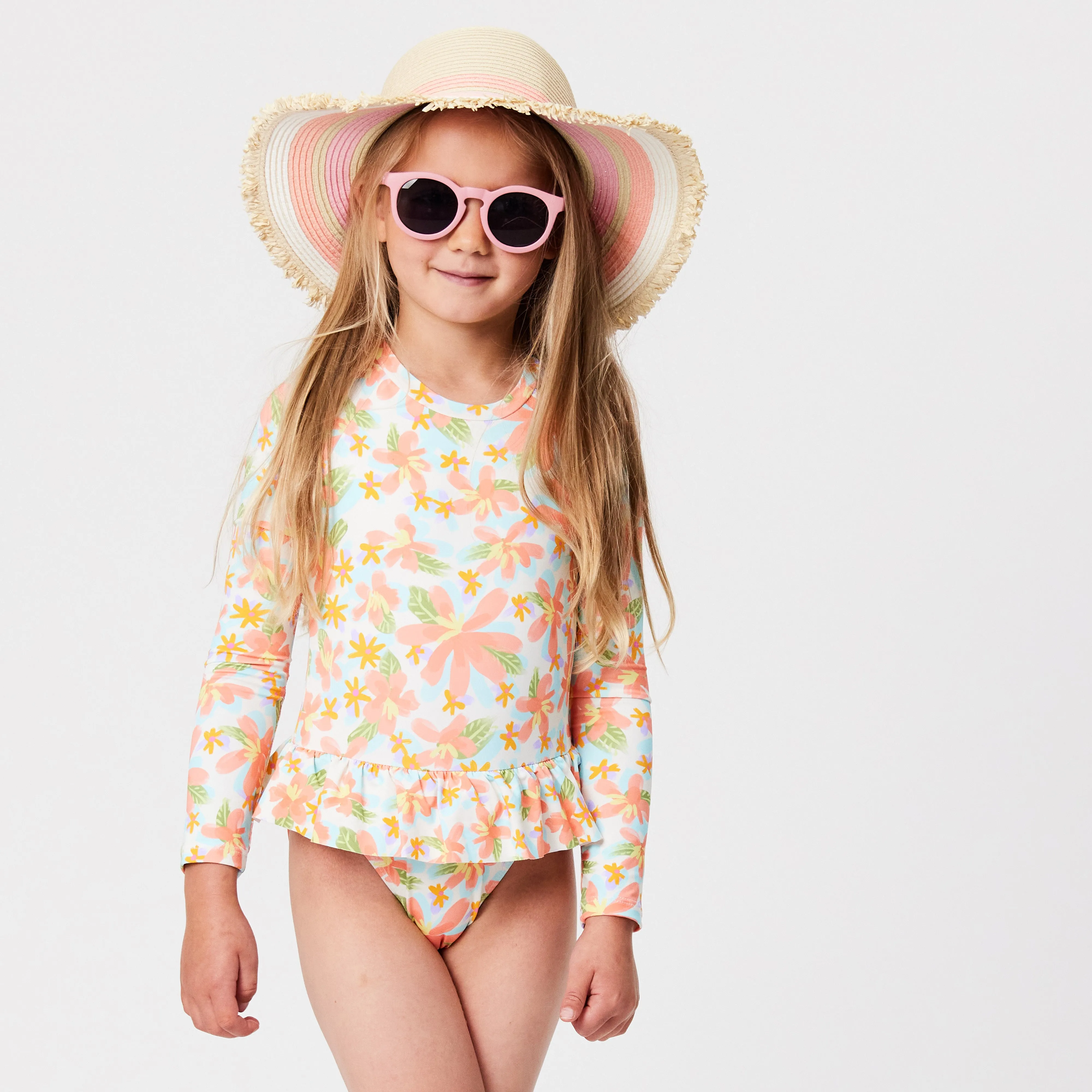 Peachy Striped Sunhat