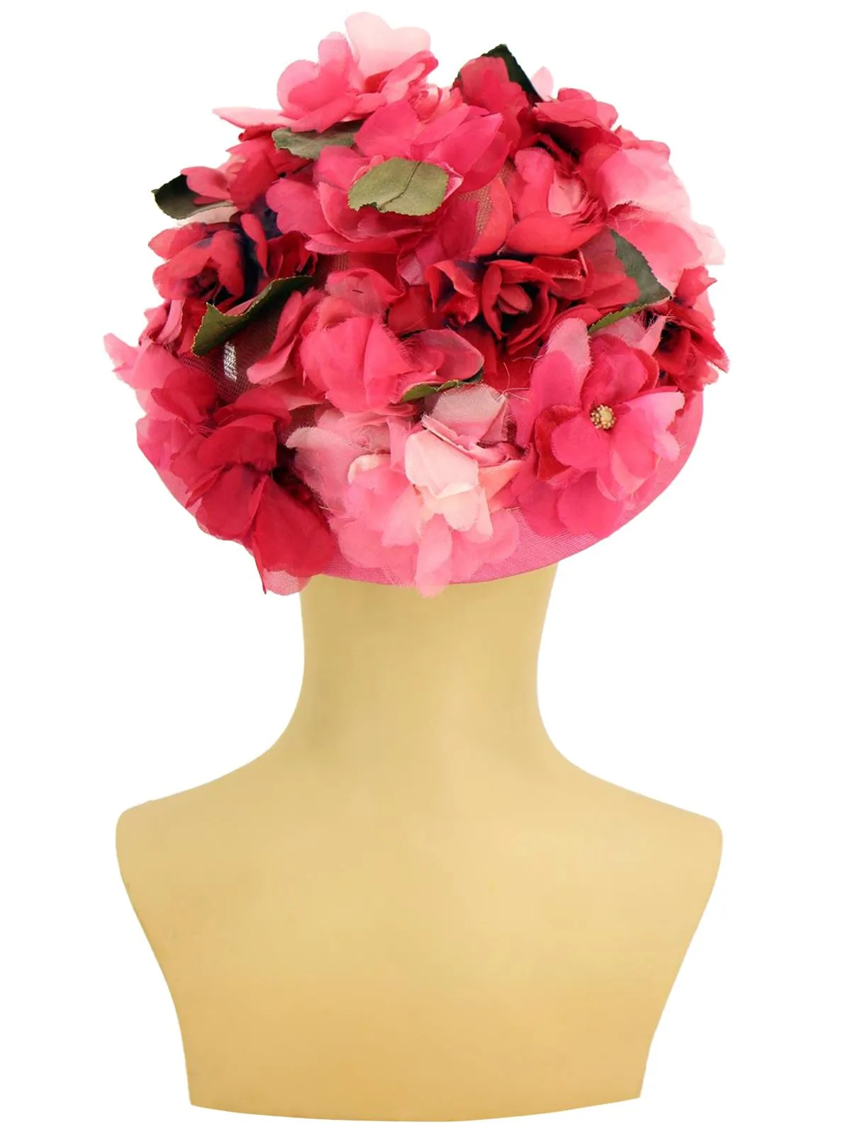 Pink Flower Bomb Vintage Brimmed Hat