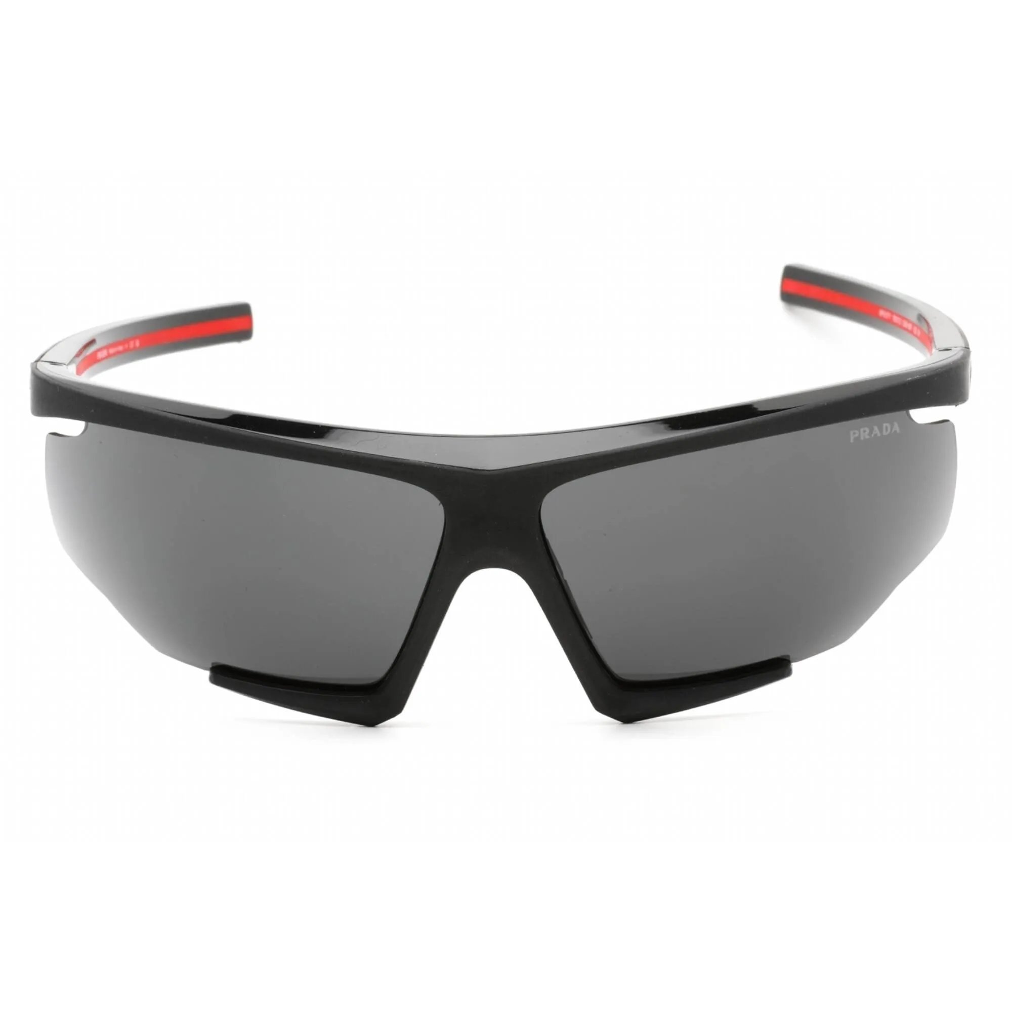 Prada Sport Men's Sunglasses - Black Rubber Frame Dark Grey Lens | 0PS 07YS DG006F