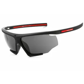 Prada Sport Men's Sunglasses - Black Rubber Frame Dark Grey Lens | 0PS 07YS DG006F