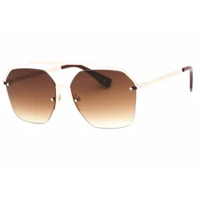 Prive Revaux Unisex Sunglasses - Metal Aviator Shape Frame | One Champagne Gold/Merlot