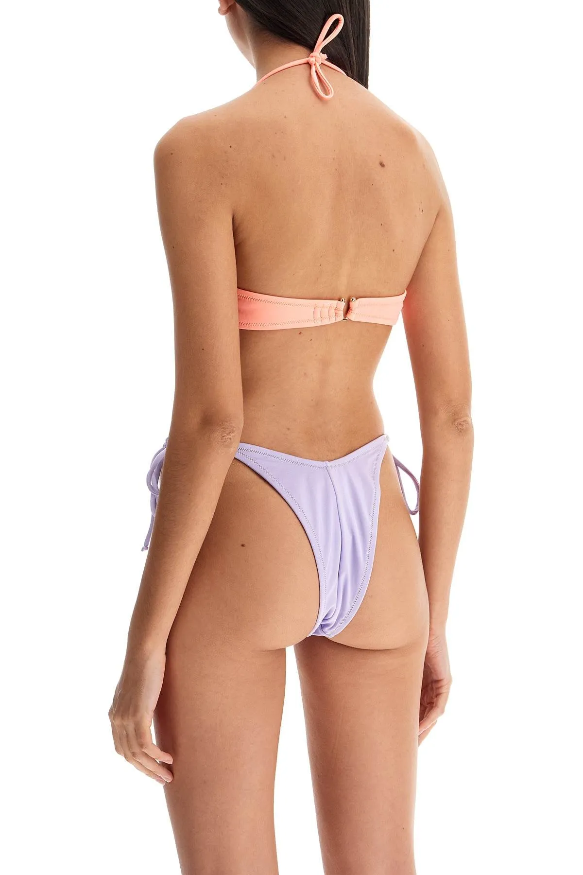 "penny two-tone bikini set PENNY SET 2 TONE NEON ORANGE - LILAC