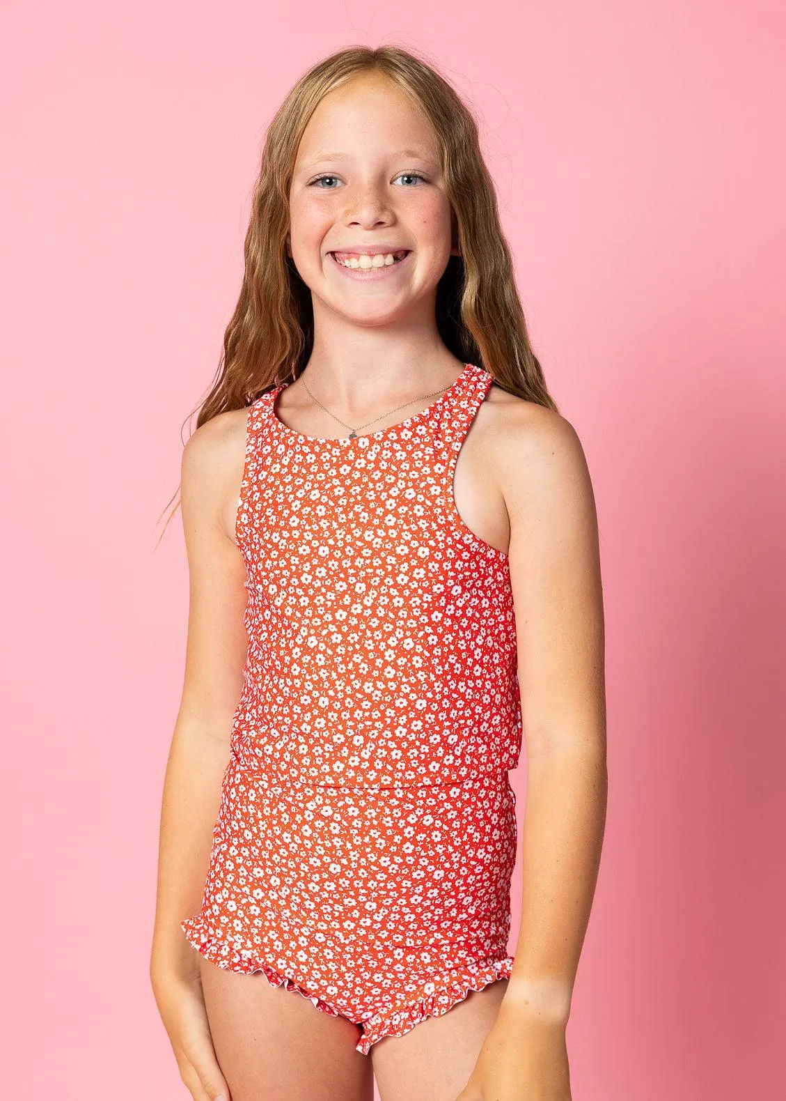 Red Ditsy Floral | Youth All Ruffled Up Bottoms