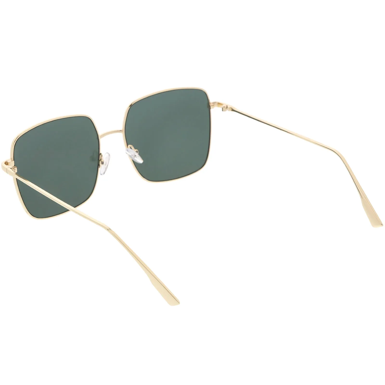 Retro Modern Women's Oversize Square Flat Lens Sunglasses C831