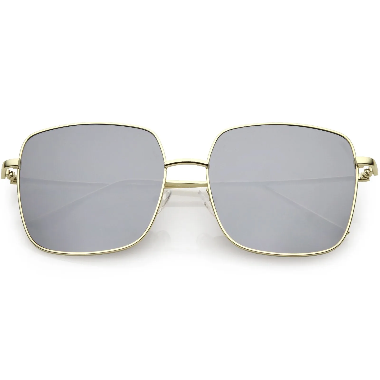 Retro Modern Women's Oversize Square Flat Lens Sunglasses C831