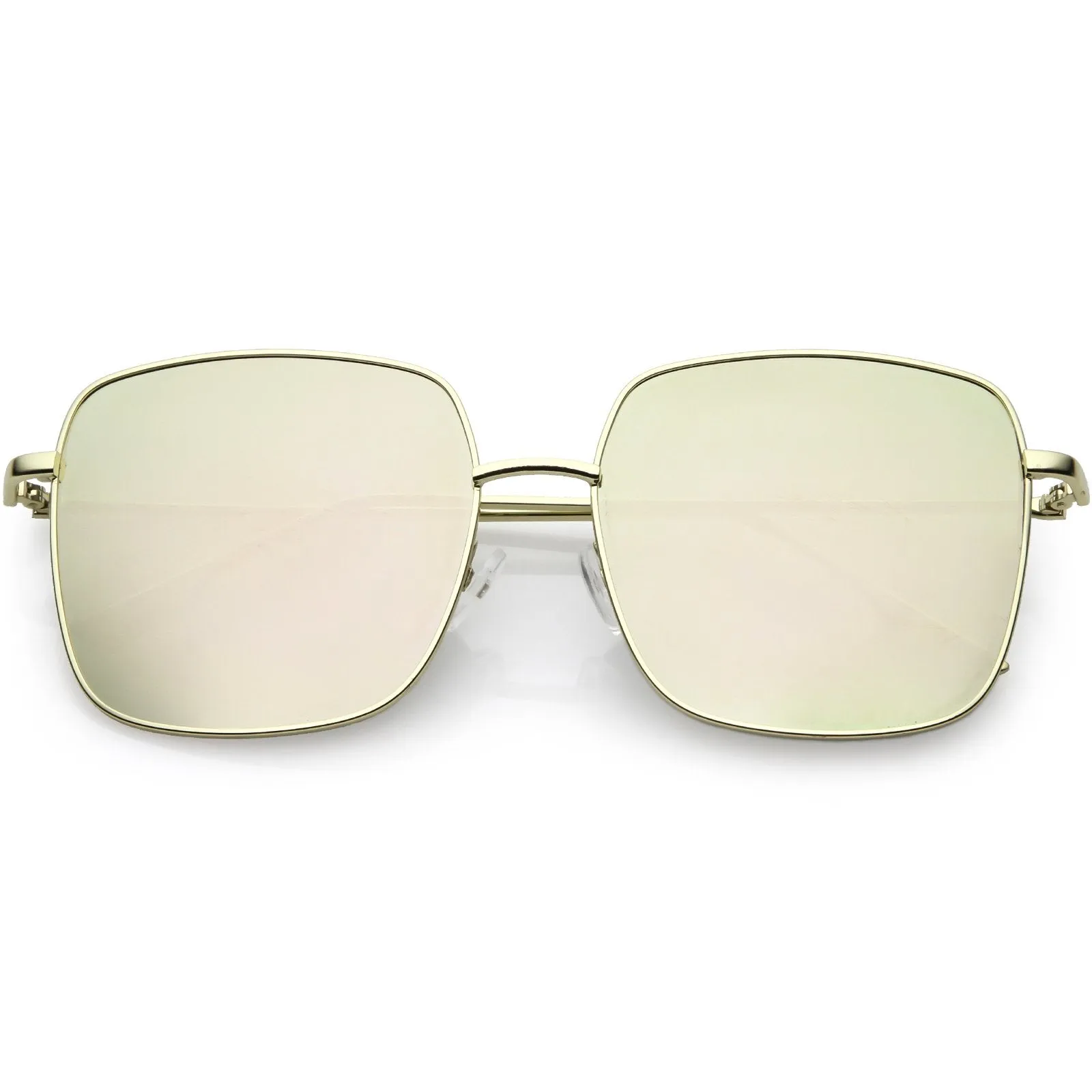 Retro Modern Women's Oversize Square Flat Lens Sunglasses C831