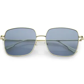 Retro Modern Women's Oversize Square Flat Lens Sunglasses C831