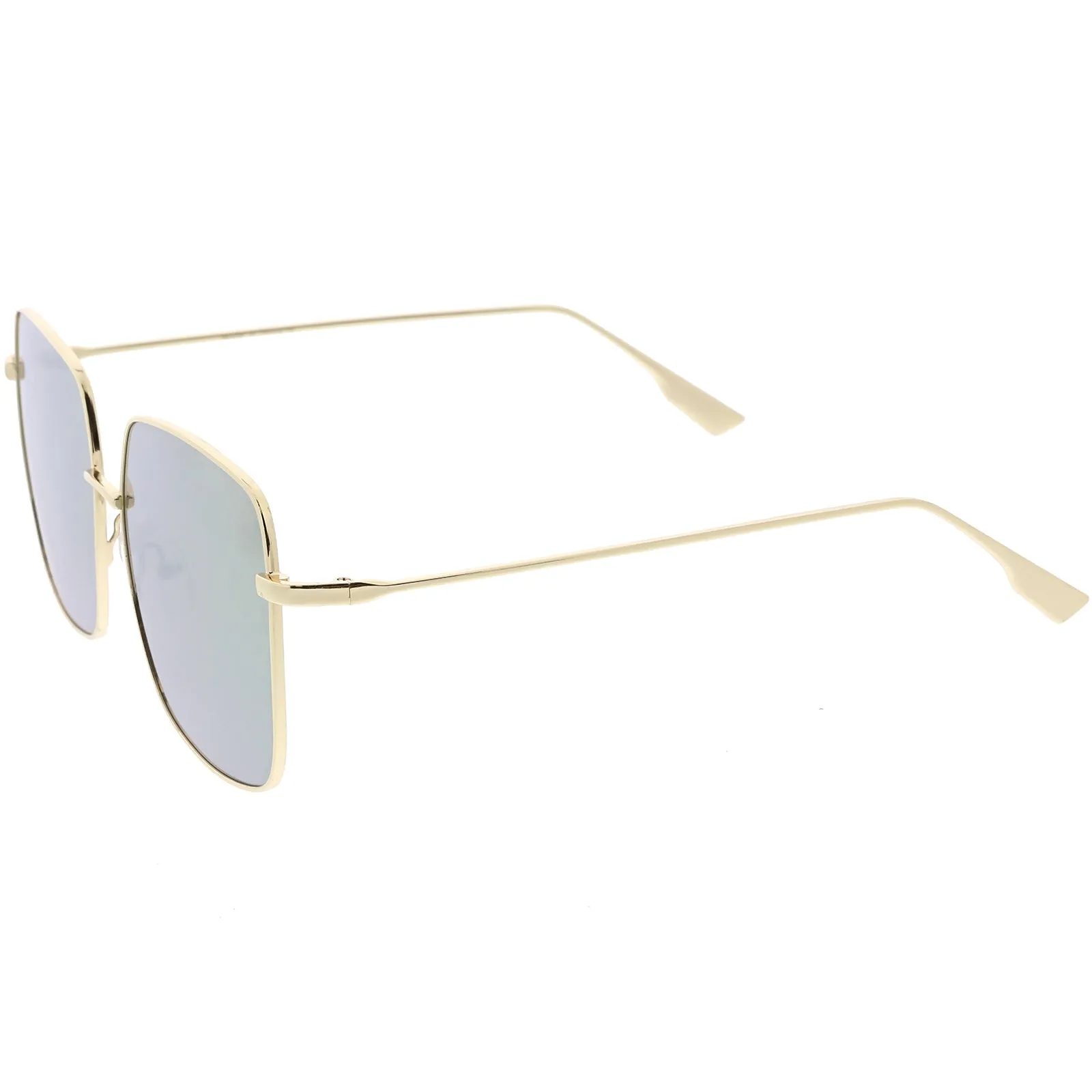 Retro Modern Women's Oversize Square Flat Lens Sunglasses C831