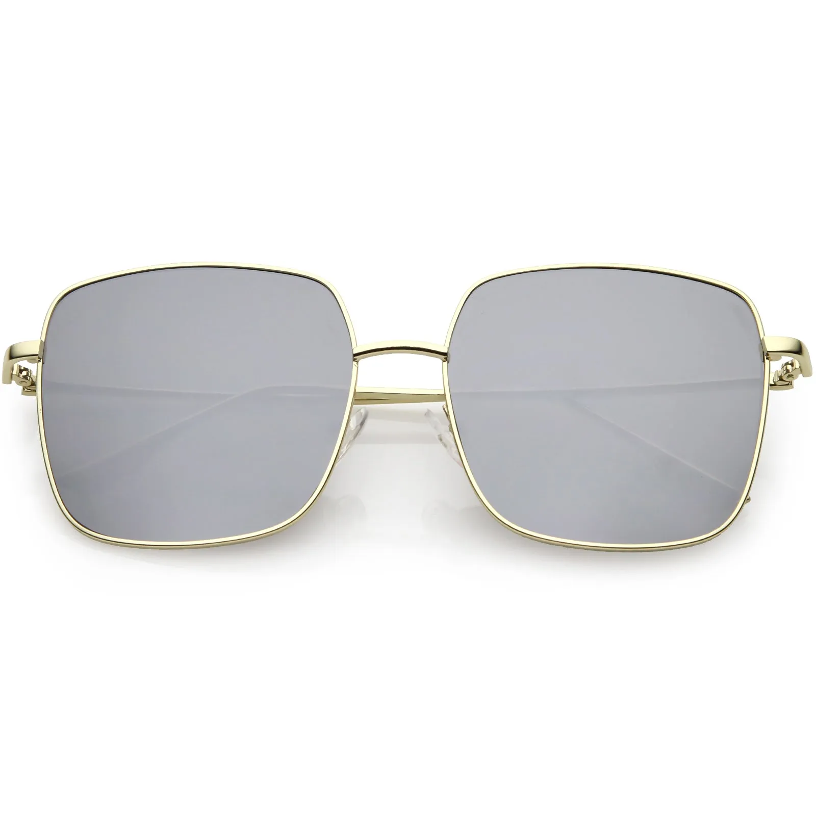 Retro Modern Women's Oversize Square Flat Lens Sunglasses C831