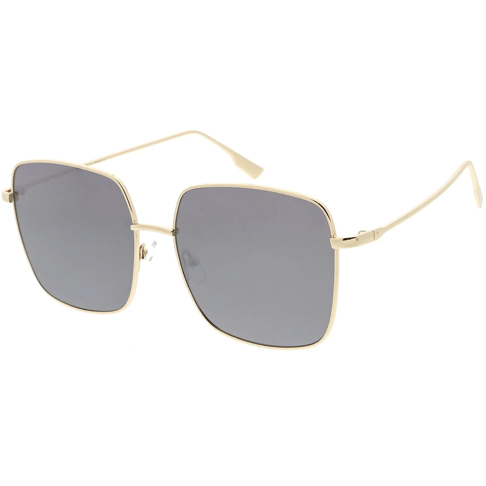 Retro Modern Women's Oversize Square Flat Lens Sunglasses C831