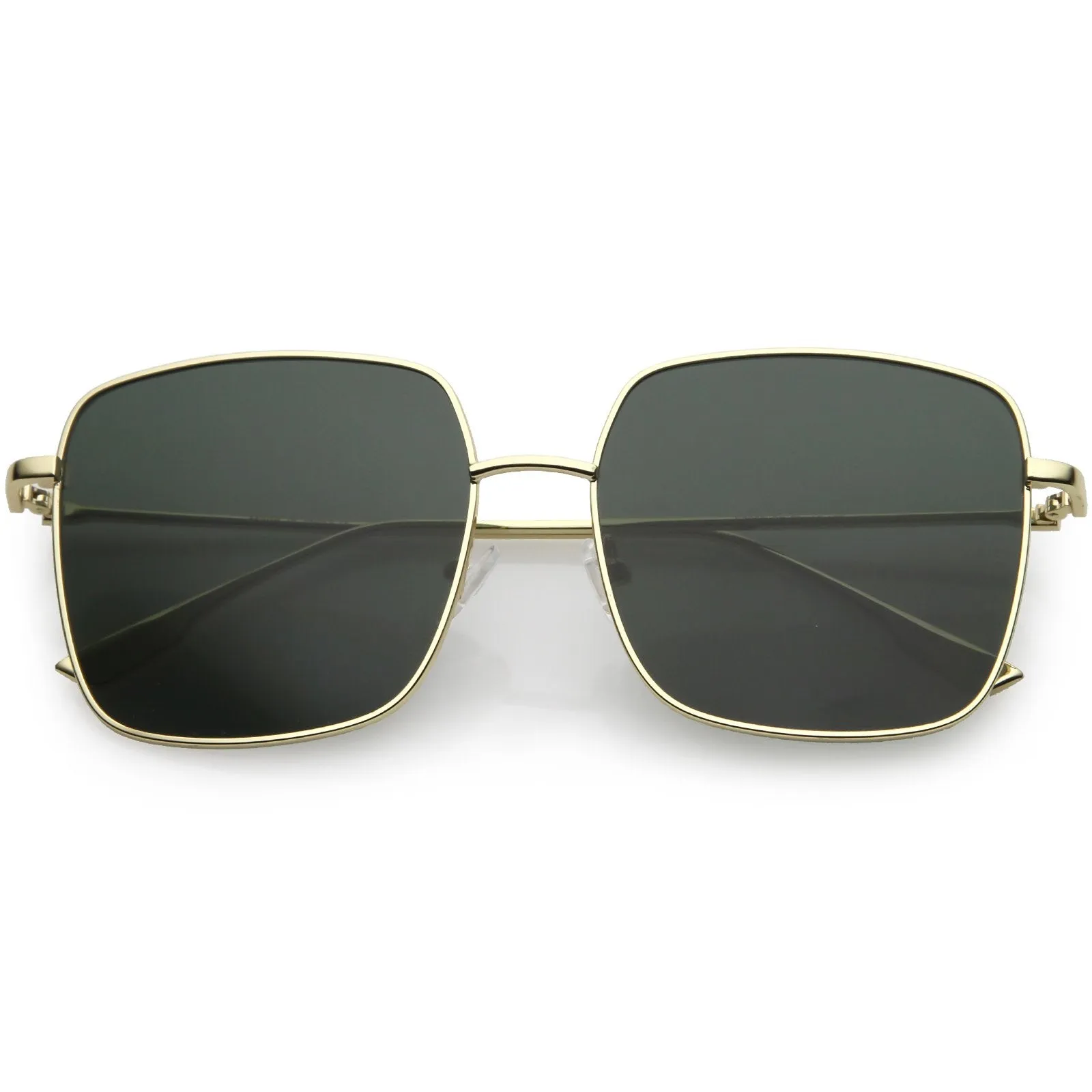 Retro Modern Women's Oversize Square Flat Lens Sunglasses C831