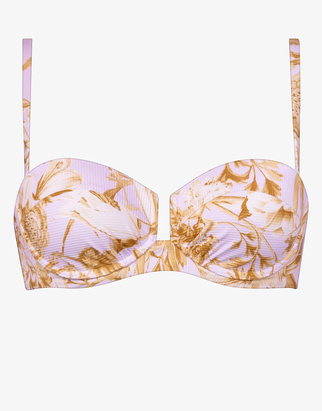 Reverie Underwired Bandeau Bikini Top - Dreamy Pastels