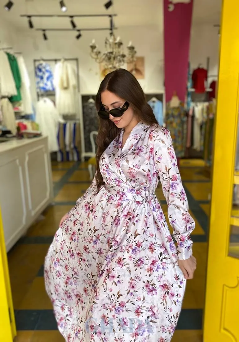 Robe blanche imprimée floral