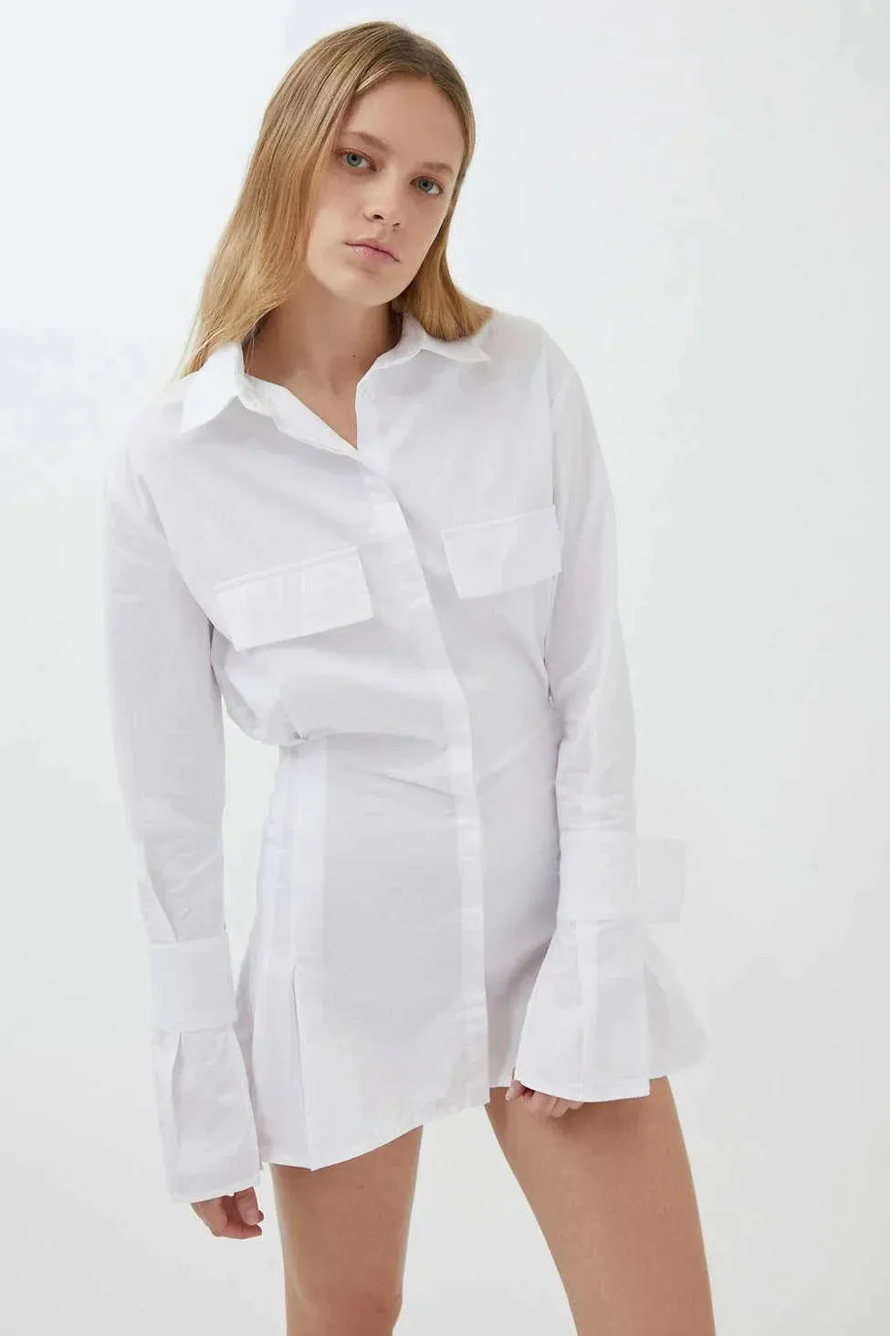Robe chemise uni oversize "Lewis"