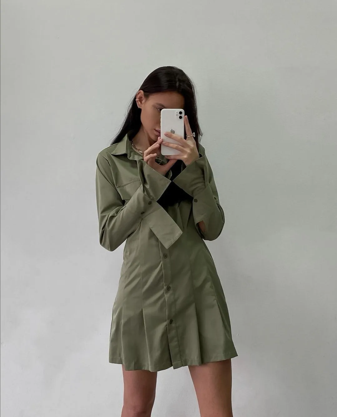 Robe chemise uni oversize "Lewis"