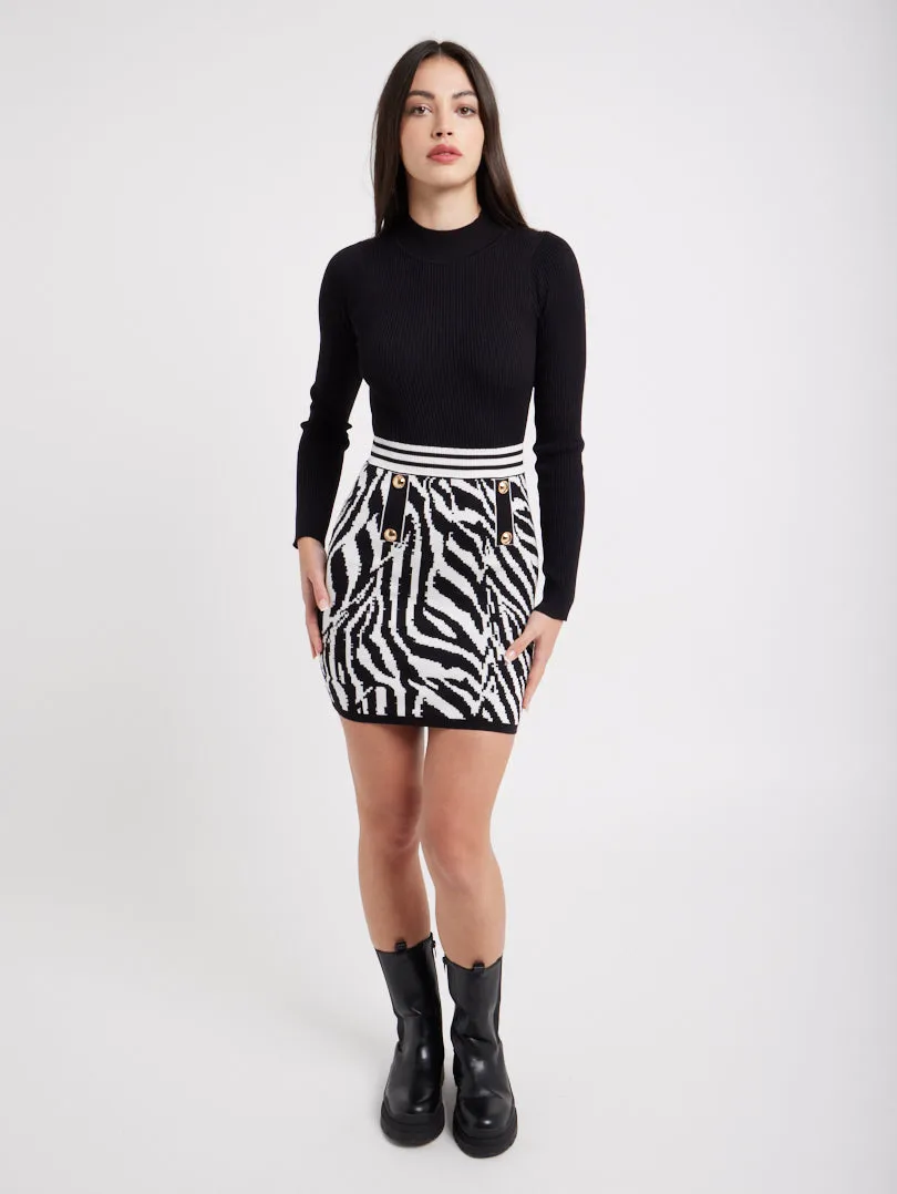 Robe style tailleur graphique