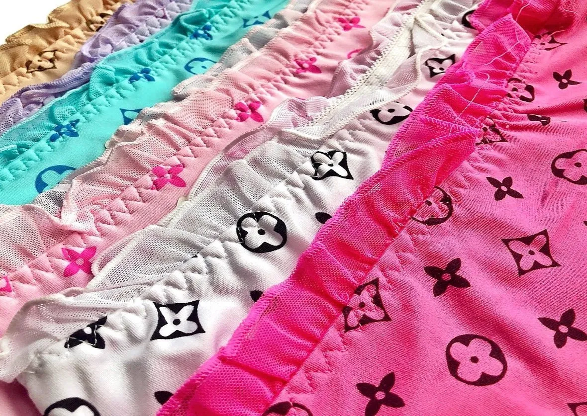 Silky L.V. Full Coverage Panties with Frills