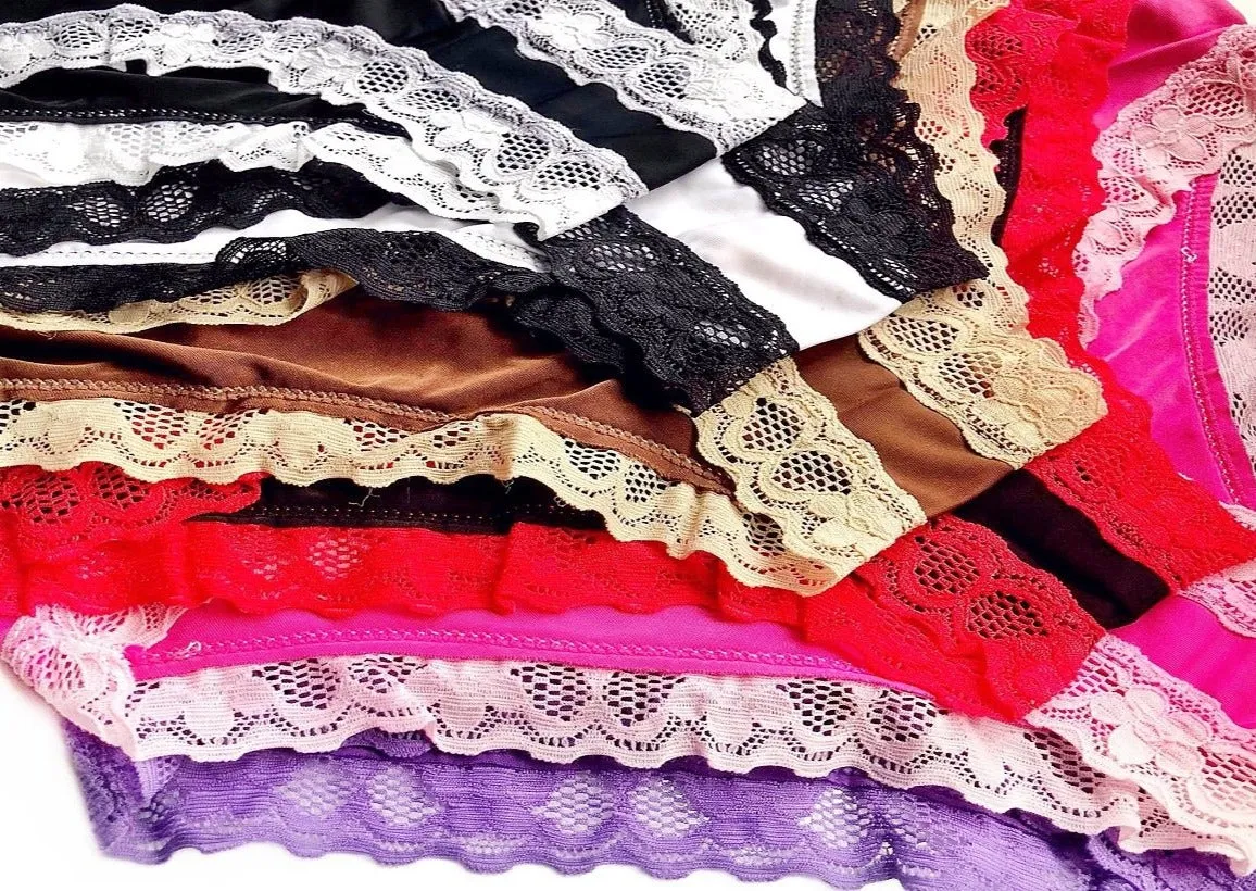 Simple Lace Trims and Silky Panties