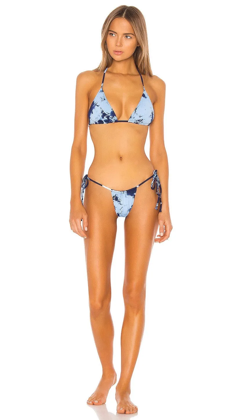 Sofia Richie Tasha Top Blue Tie Dye