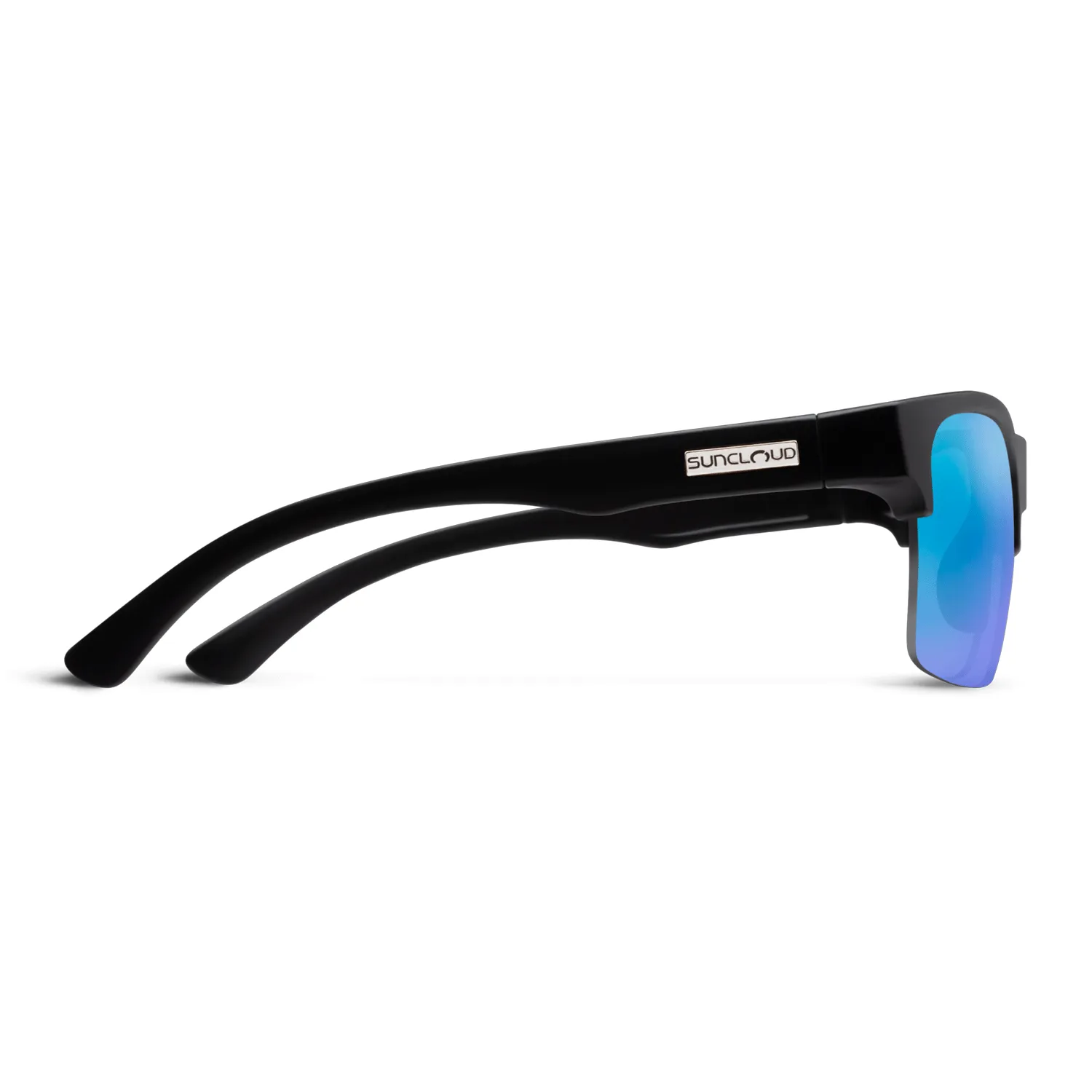 Suncloud Rambler Lite Sunglasses Matte Black/Polarized Blue Mirror
