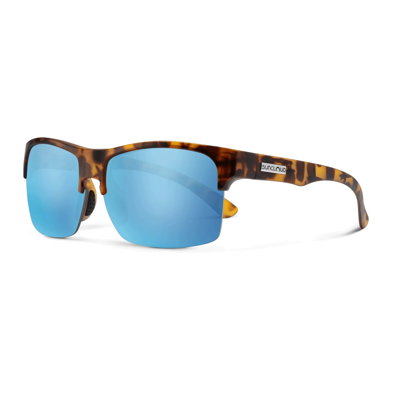 Suncloud Rambler Lite Sunglasses Matte Tortoise/Polarized Aqua Mirror