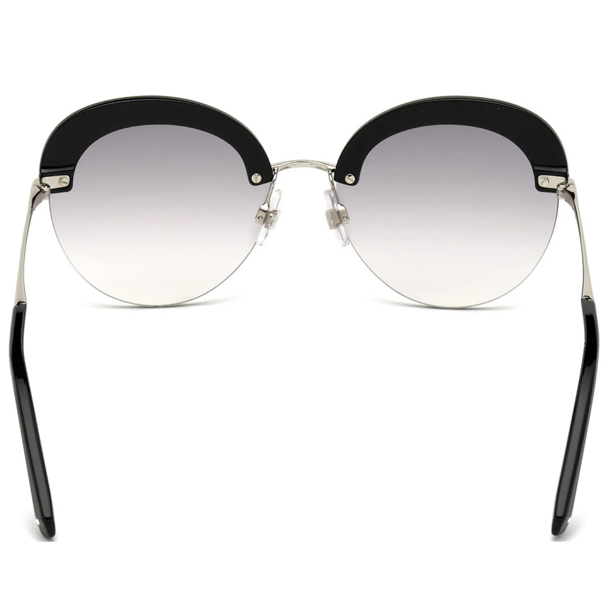 Swarovski Women's Sunglasses - Grey Gradient Lens Round Metal Frame | SK0256 16B