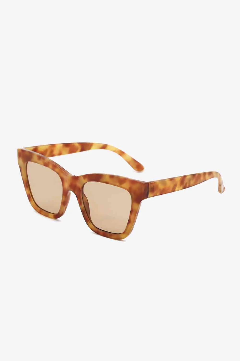 Tortoise Shell Wayfarer Cat Style Acetate Lens UV400 Sunglasses