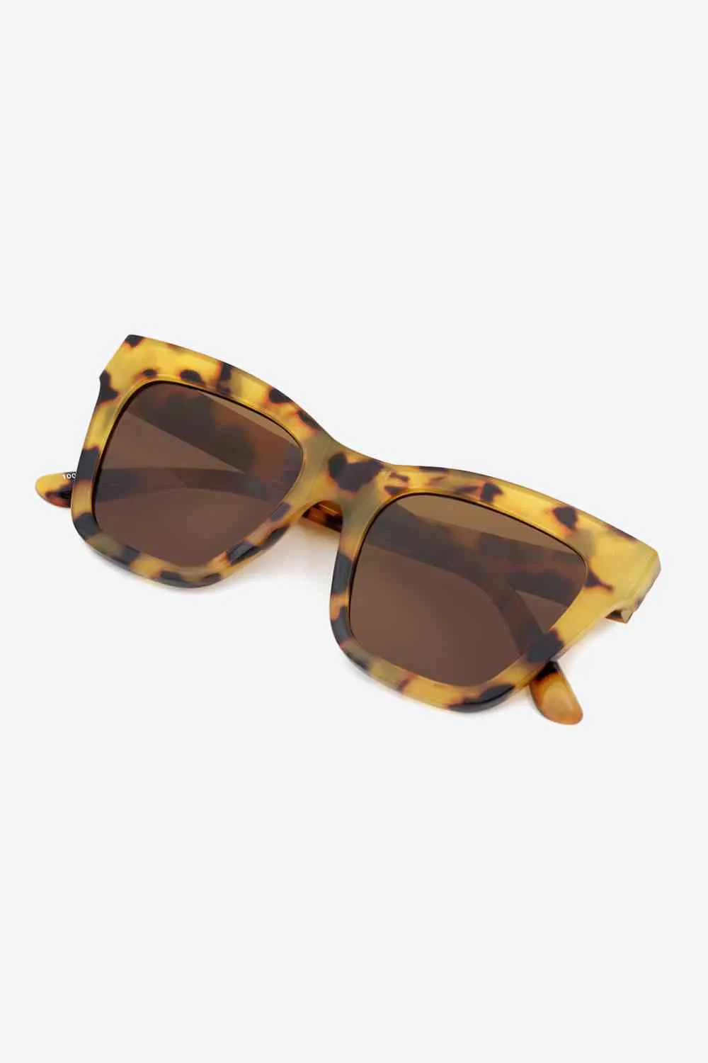 Tortoise Shell Wayfarer Cat Style Acetate Lens UV400 Sunglasses