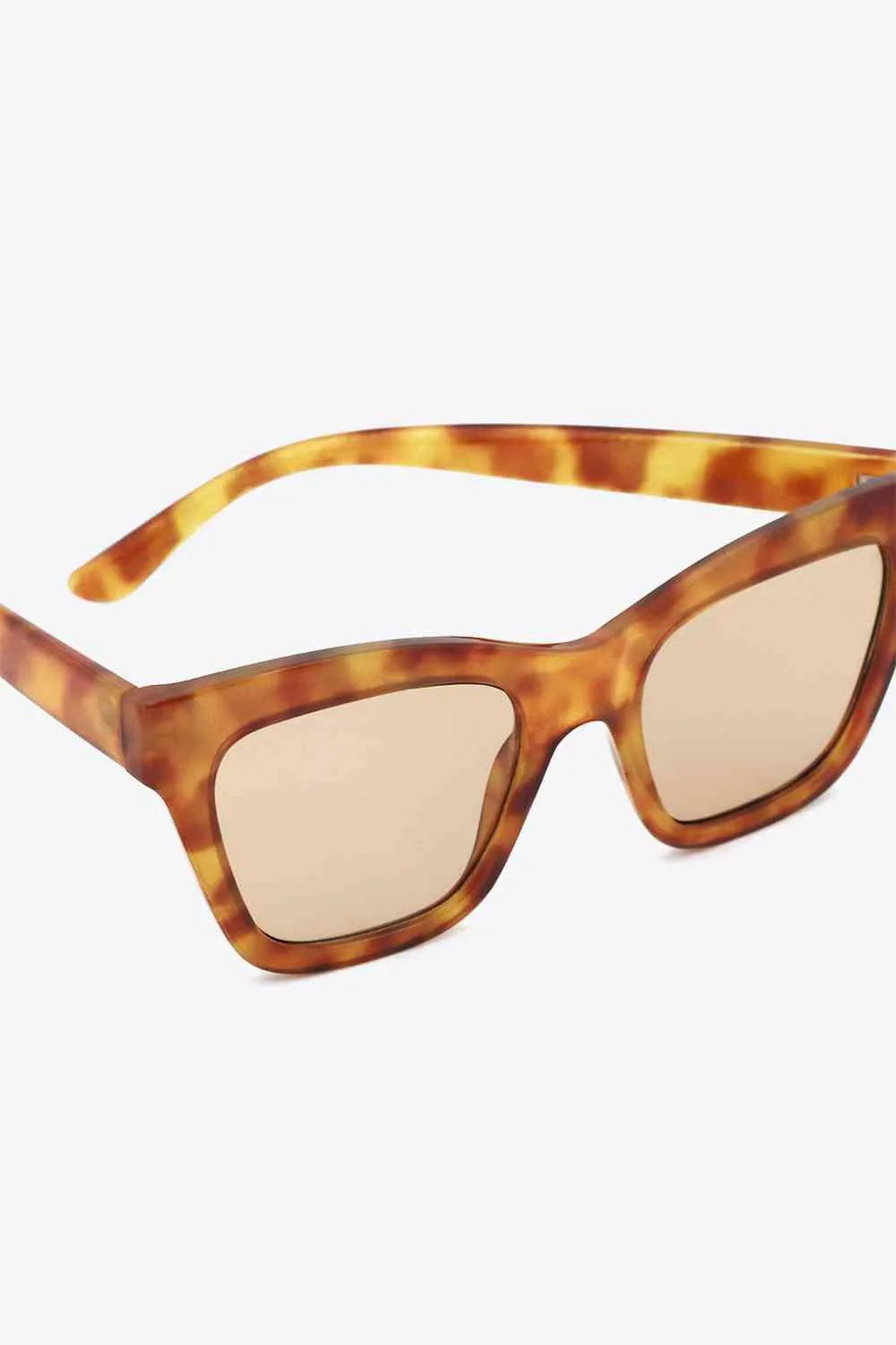 Tortoise Shell Wayfarer Cat Style Acetate Lens UV400 Sunglasses